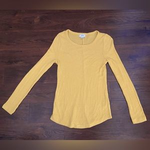 Old Navy Mustard Yellow Ribbed Sweater